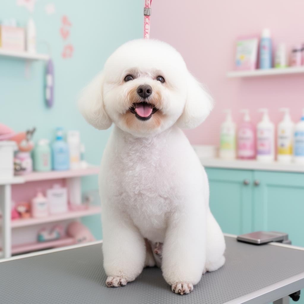 Luna, a happy Poodle