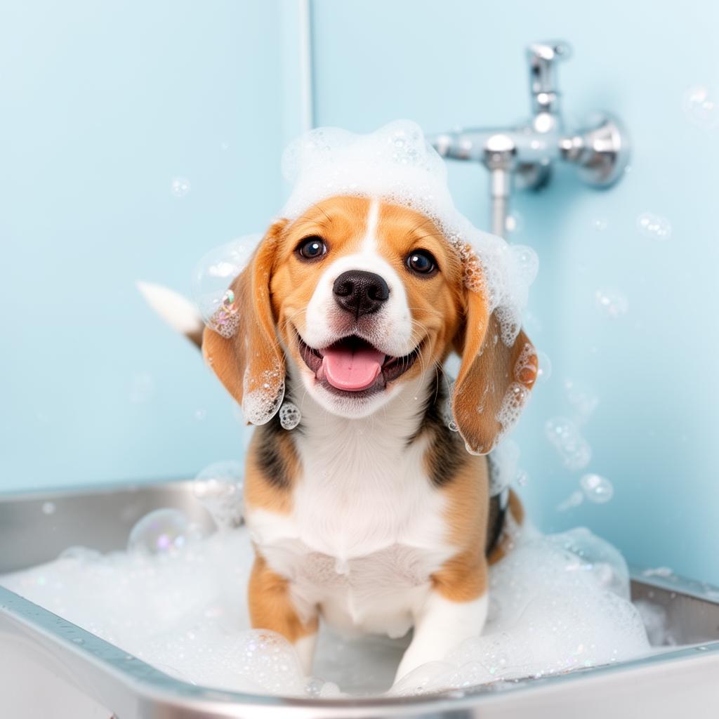 Daisy, a happy Beagle